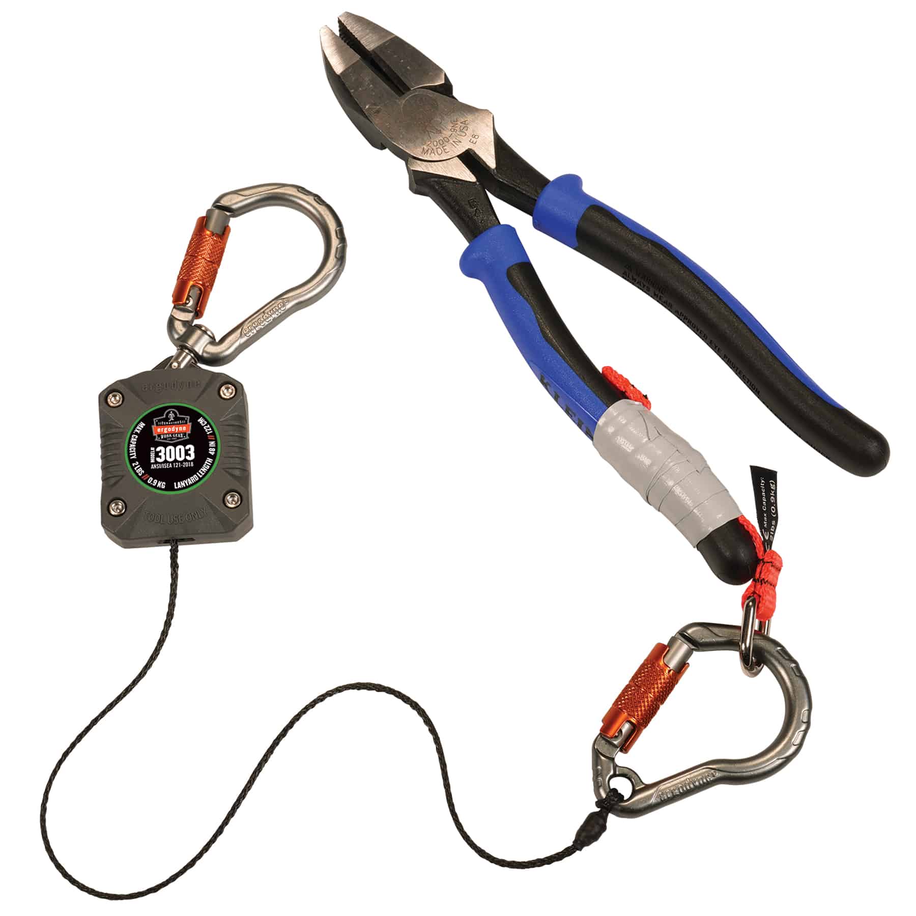 Ergodyne Squids 3011 Retractable Tool Lanyard With Carabiner Mount 48 Black  - Office Depot