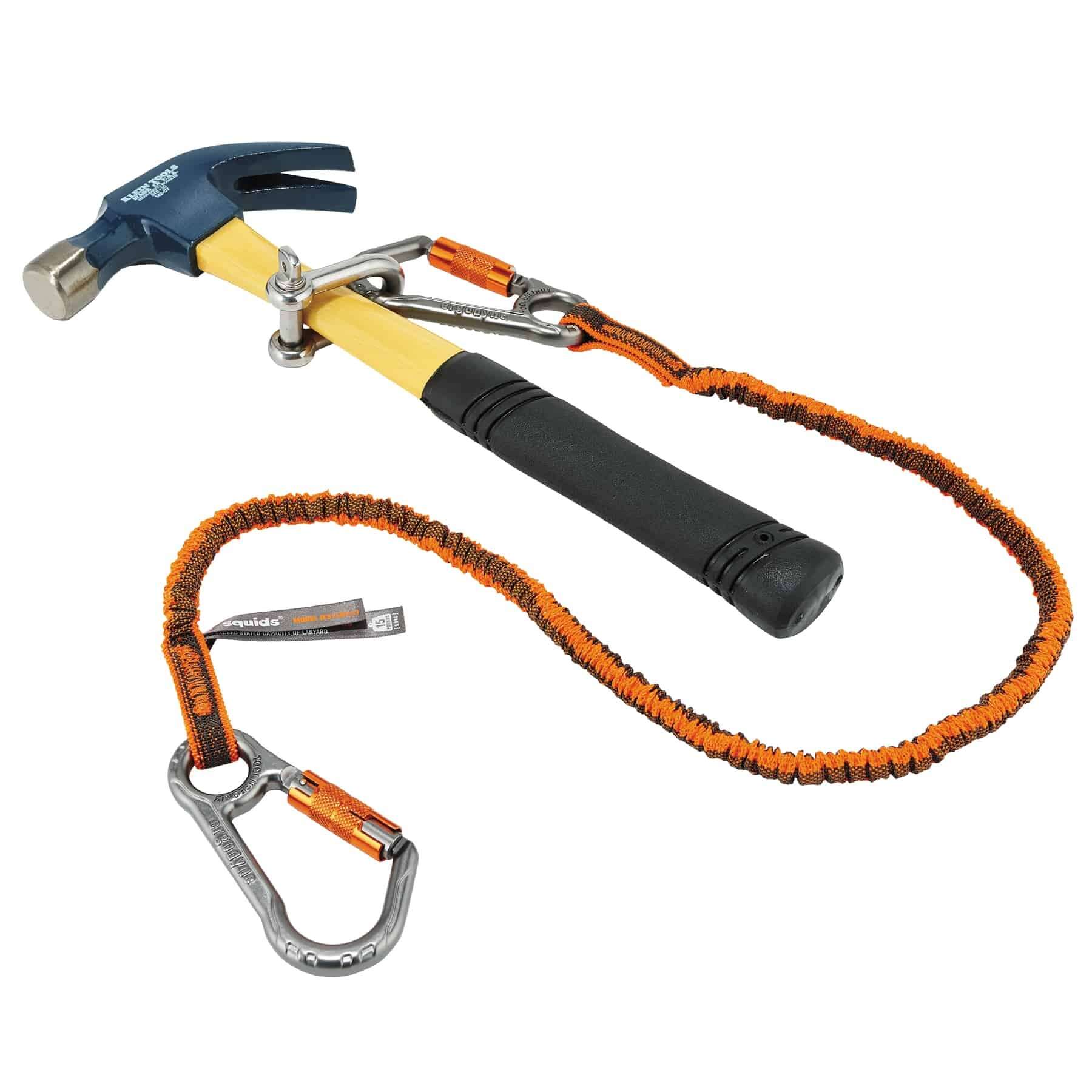Stanley Proto JRETSET2 Tethering D-Ring Pouch Set with Two Pockets,  Retractable Lanyard, and D-Ring Wrist Strap System with (2) JWS-DR and (2)  JLANWR6LB - Hartmann Variety