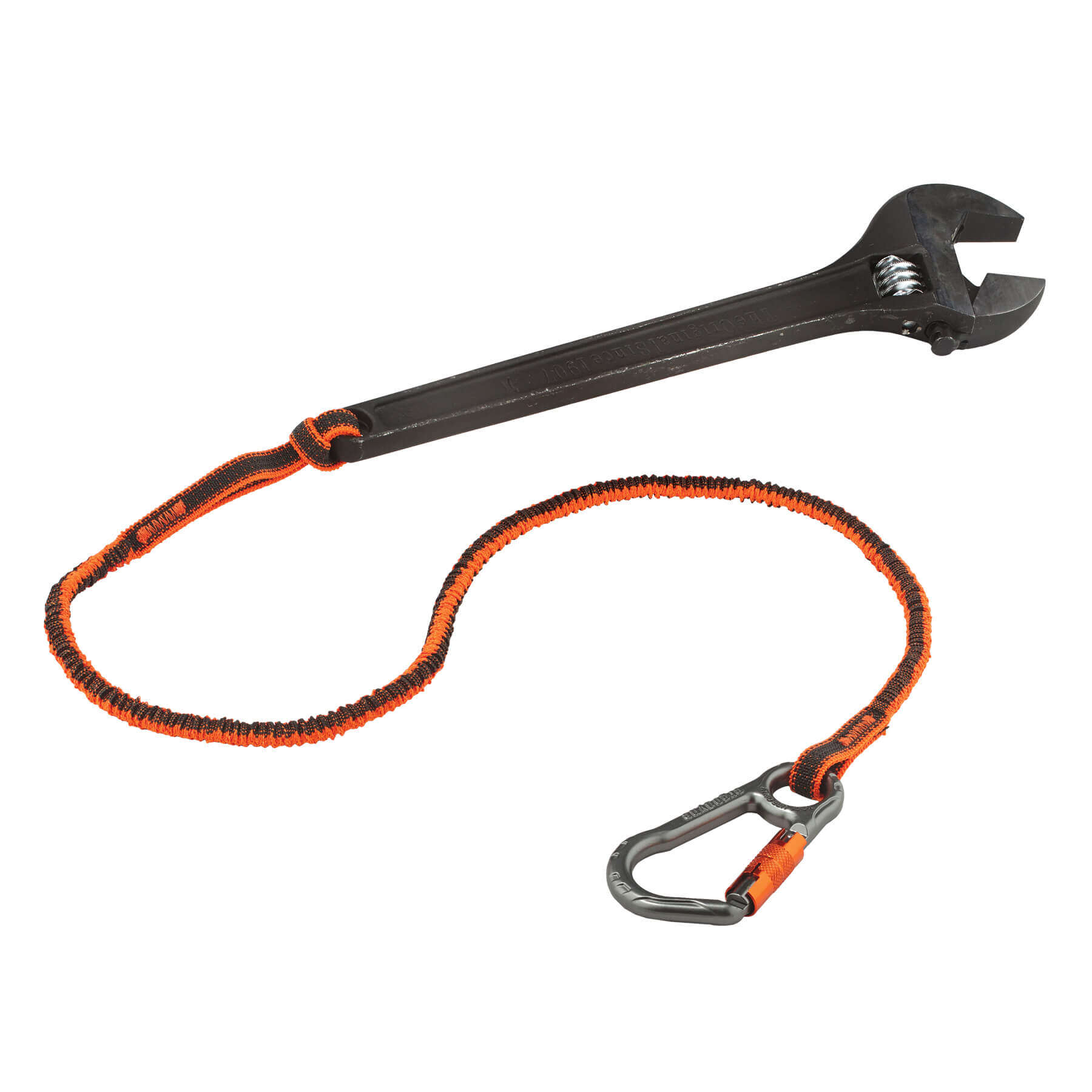 Ergodyne 19Squids 3100F(x) Tool Lanyard Single Carabiner - 10lbs, Orange  and Gray, Standard