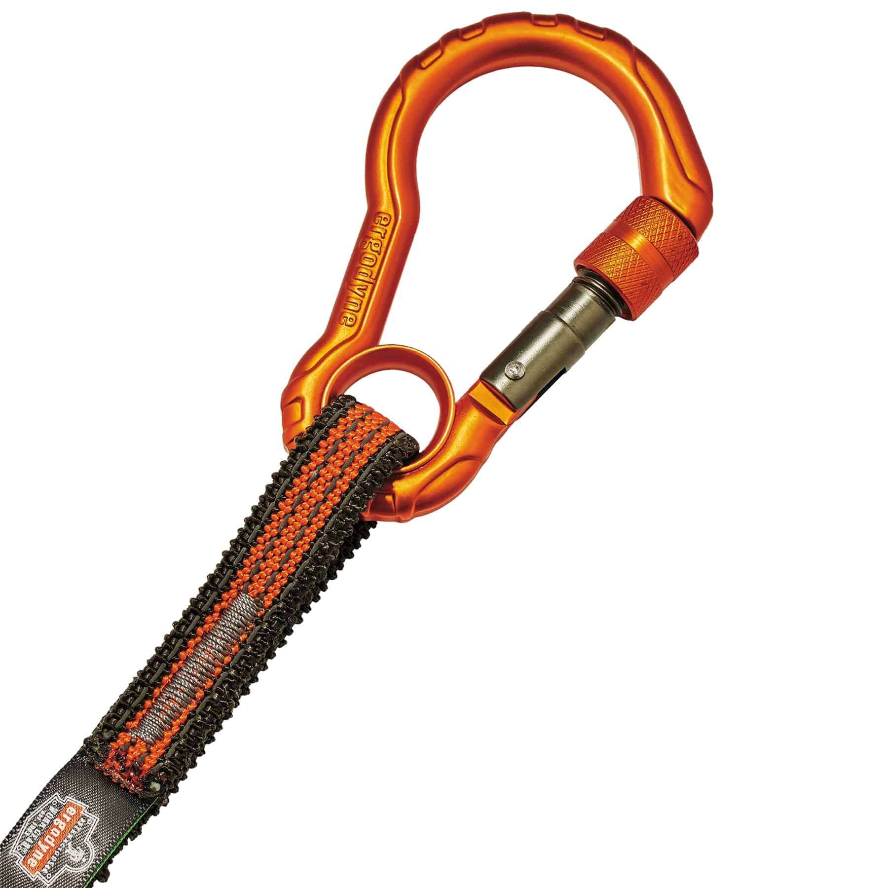 Ergodyne 19Squids 3100F(x) Tool Lanyard Single Carabiner - 10lbs, Orange  and Gray, Standard