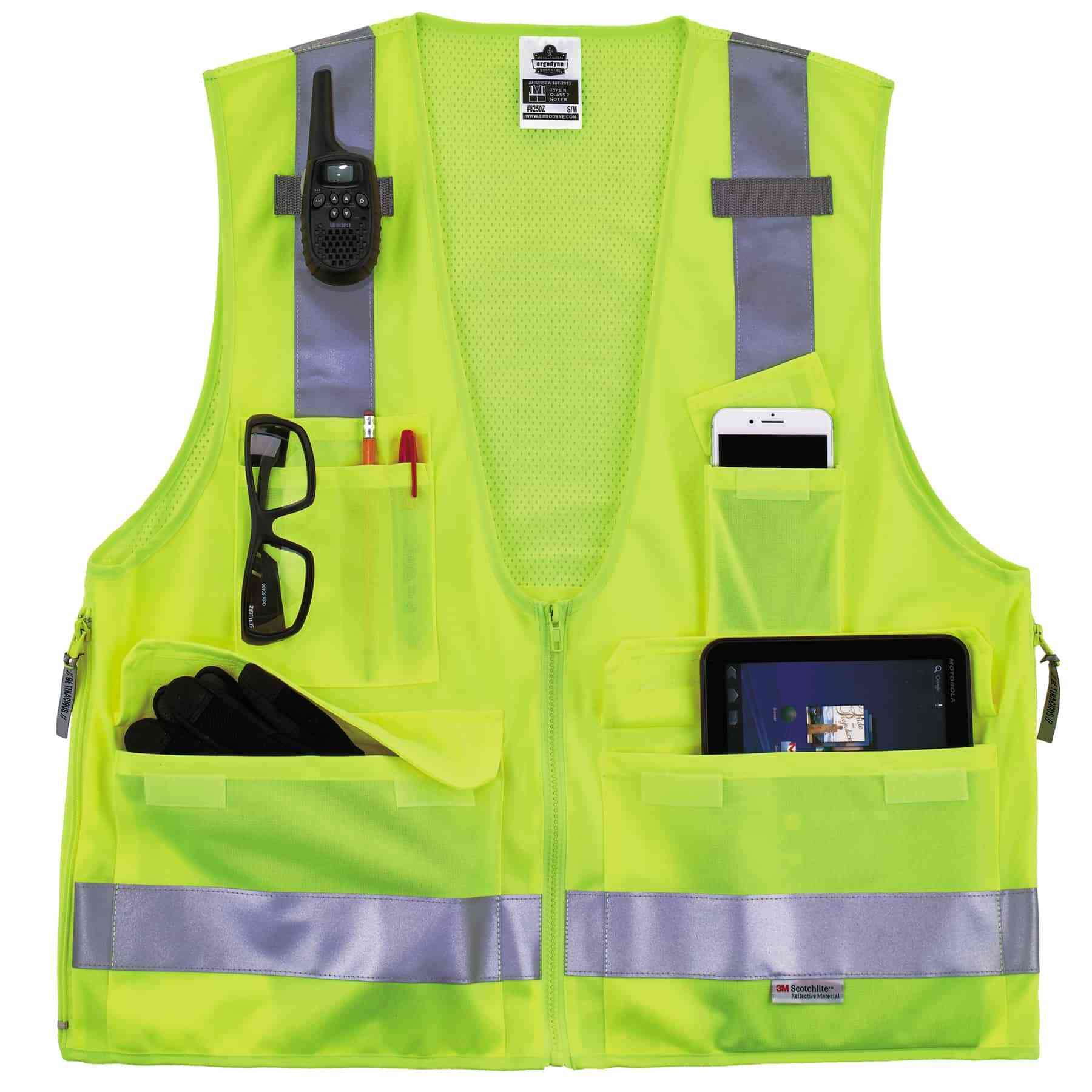 Hi-Vis Work Vest, Surveyors, Zipper | Ergodyne