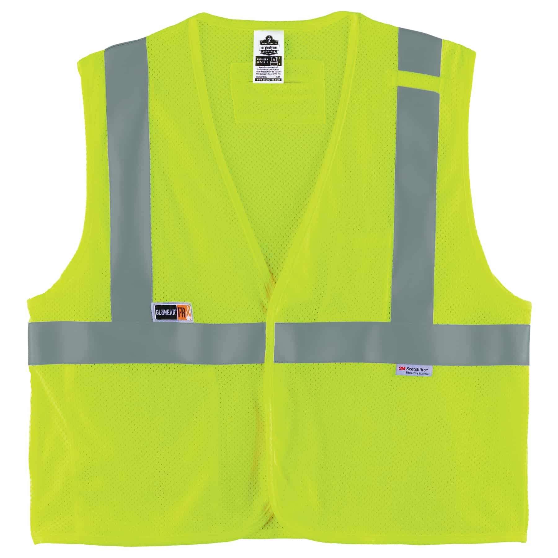 Ergodyne GloWear Class 2 Reflective Economy Mesh Safety Vest Yellow/Lime 