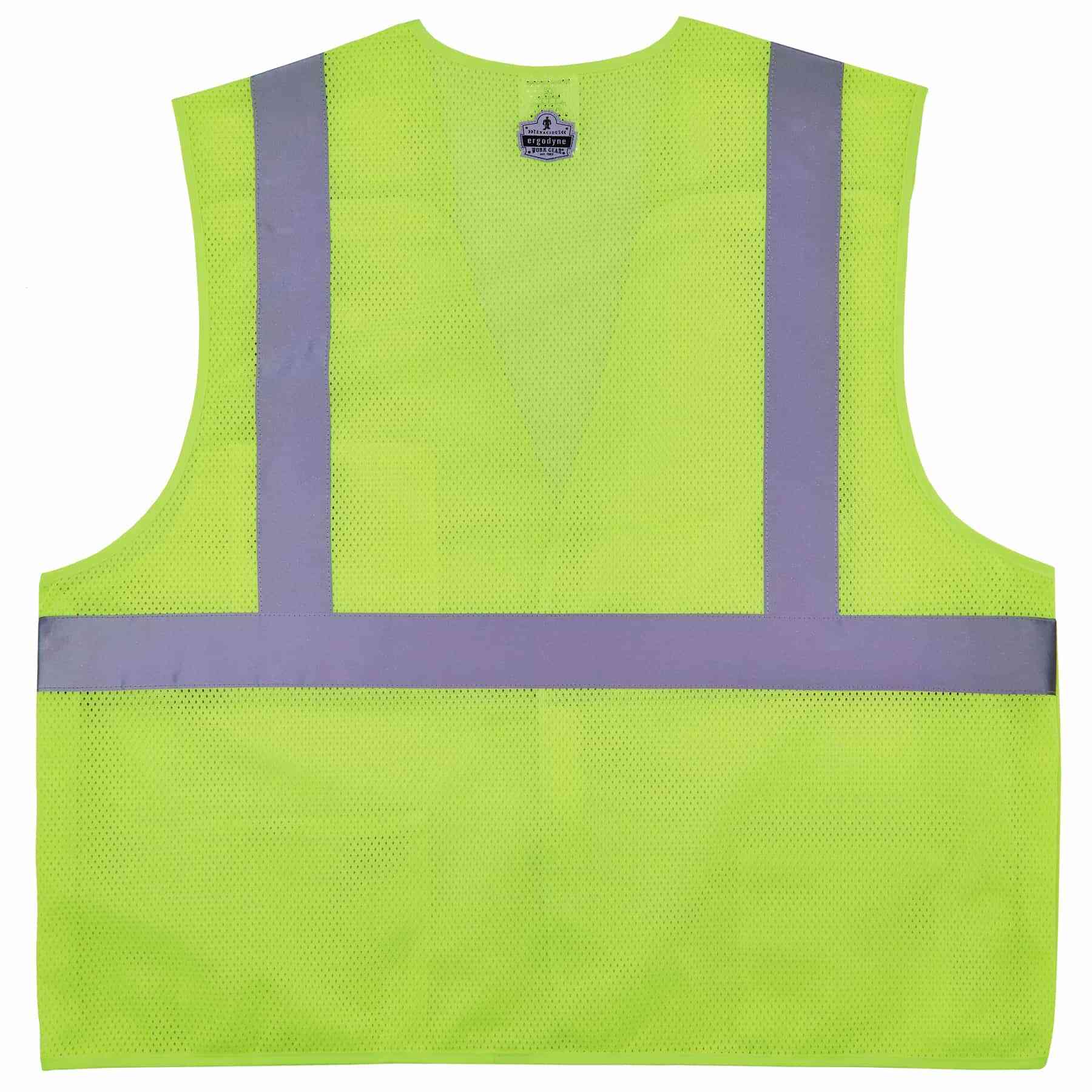Glove Connection Vest Safety Hi Vis Lime Mesh Size 5XLarge Class 2 Type R 