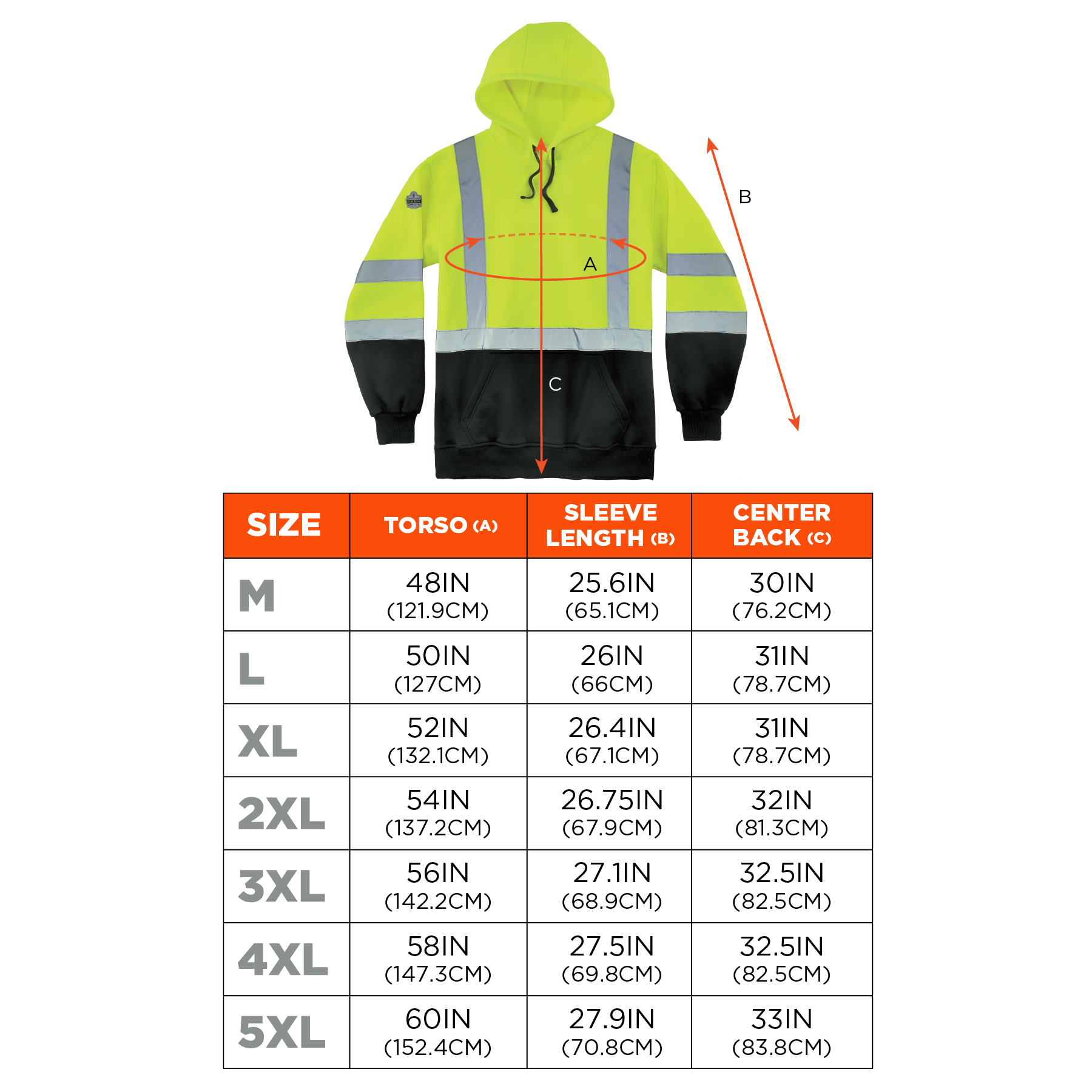 Hi-Vis Hooded Sweatshirt, Reflective Hoodie