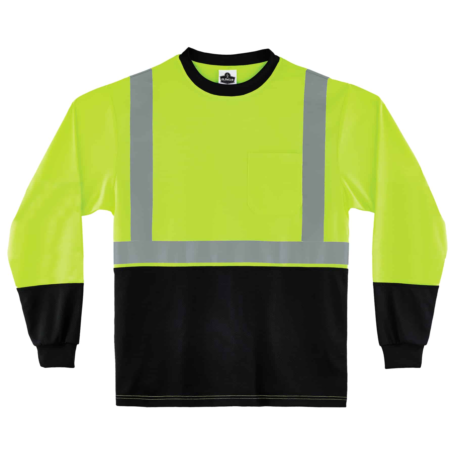 Hi-Vis Work Shirts - Black Front Long Sleeve | Ergodyne