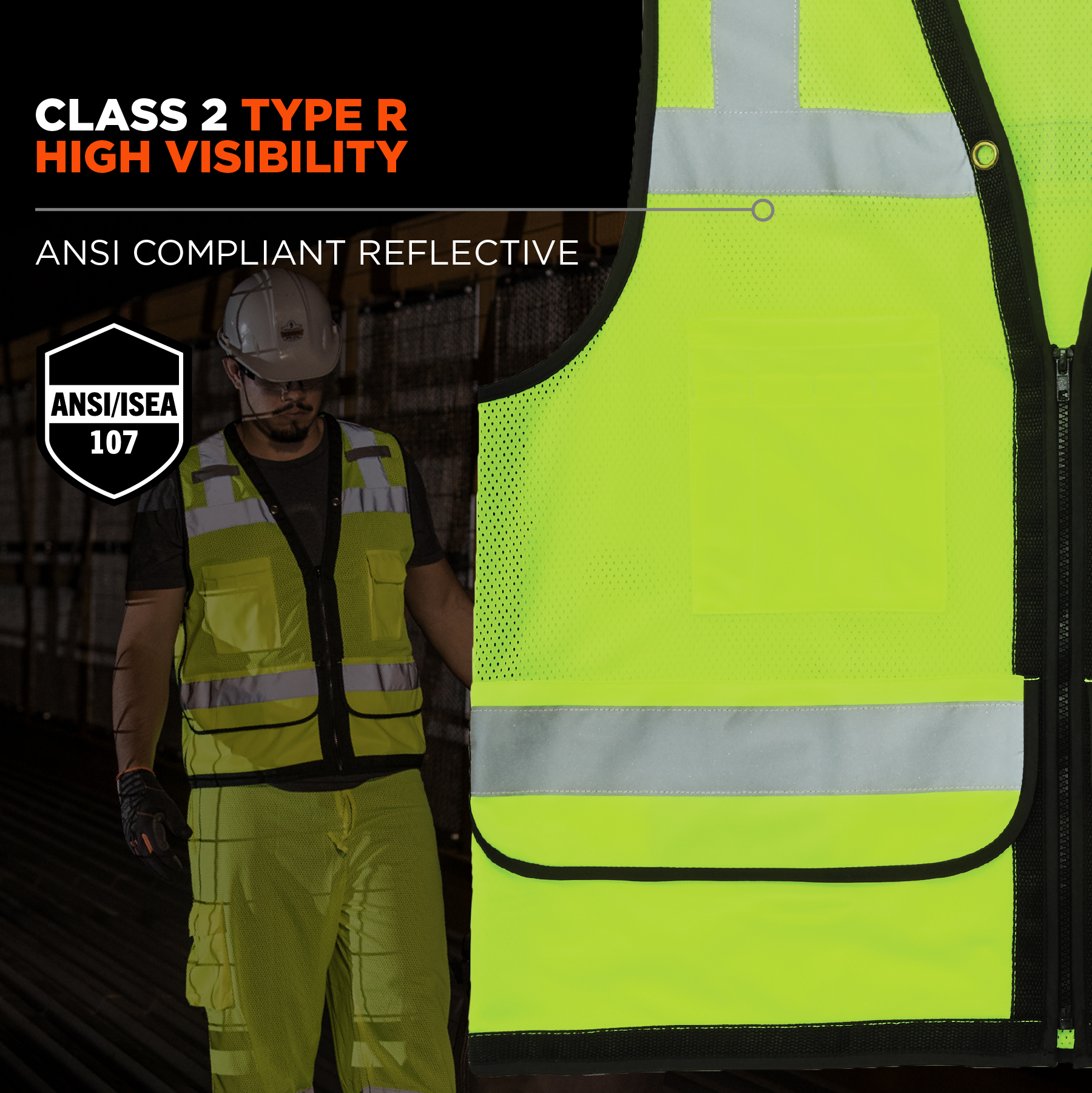 Type R Class 2 Heavy-Duty Mesh Surveyors Hi-Vis Vest