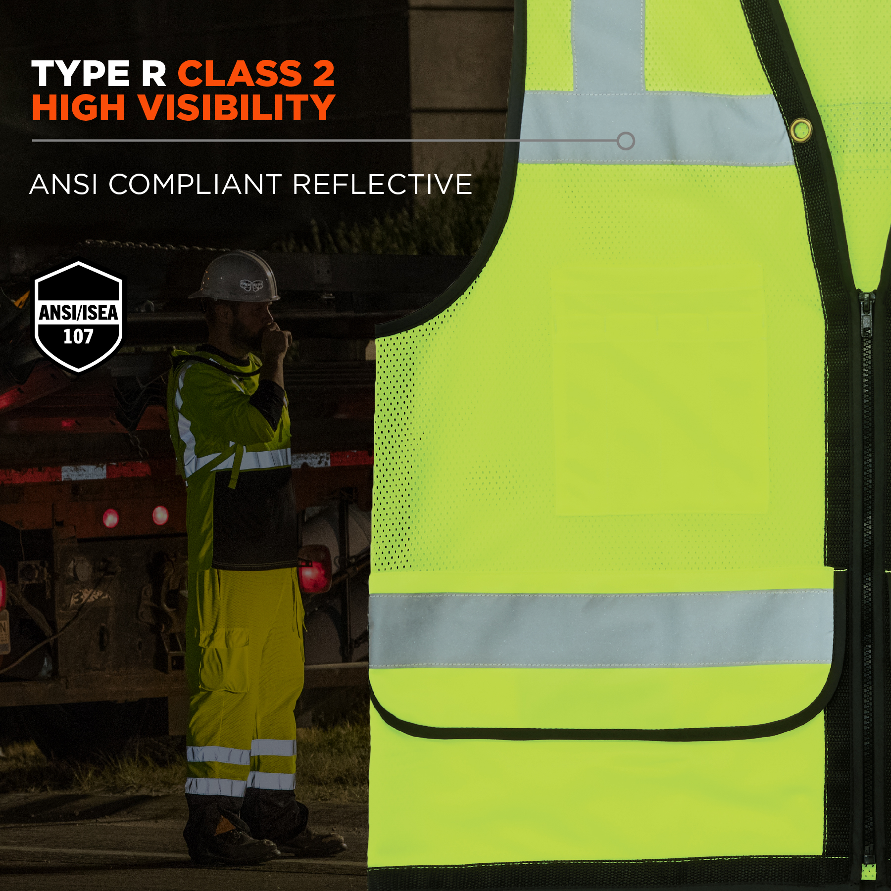 Type R Class 2 Heavy-Duty Mesh Surveyors Hi-Vis Vest