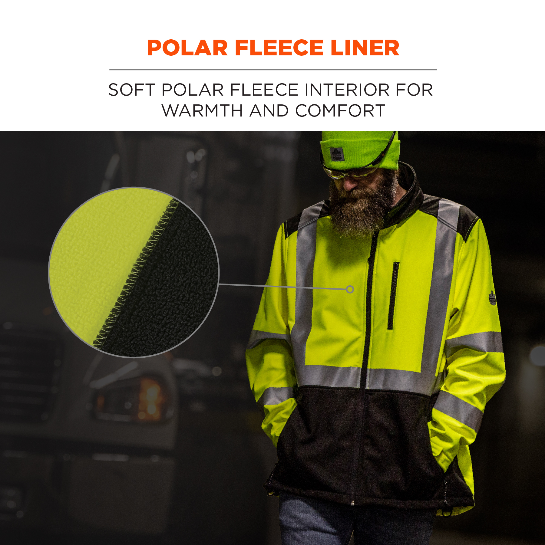 Fleece online shell jacket