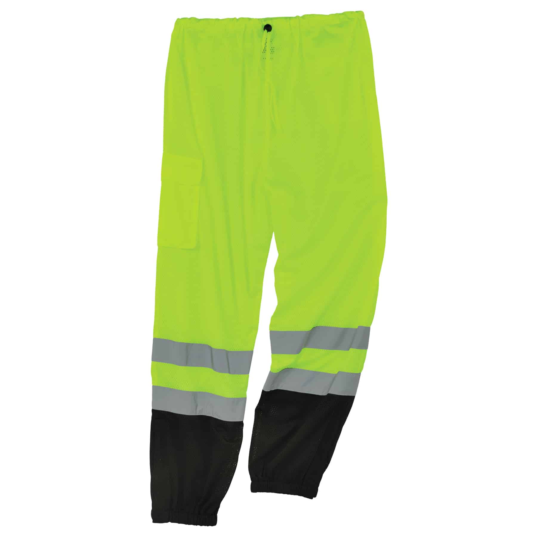 HiVis Gloss Pants Black Bottoms Ergodyne