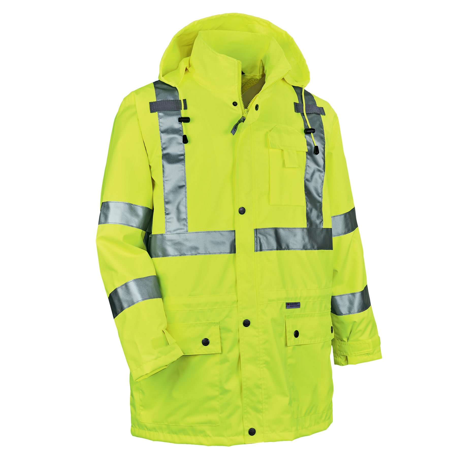 KwikSafety TORRENT Class Safety Rain Jacket Class 3, Type R Hi Vis Windproof  Mens Work Rain Gear Reflective ANSI Tested OSHA Compliant Model, Carhartt Reflective  Rain Gear