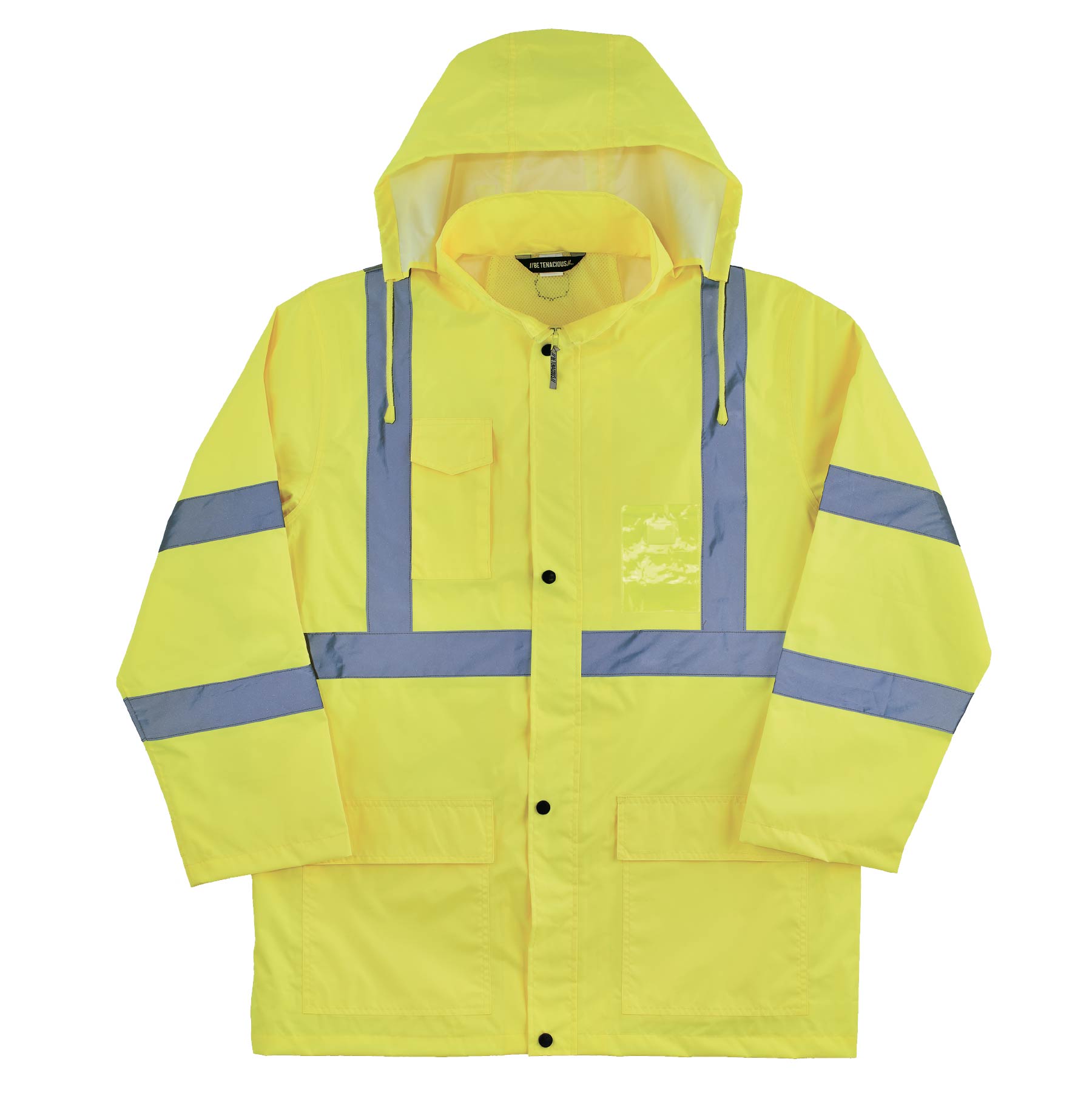 Proforce Yellow Flex Waterproof High Visibility Coat Hi-Viz Work Site Jacket 