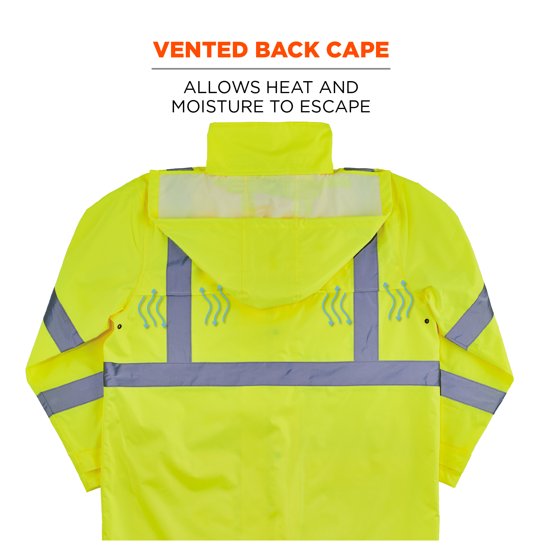 Lightweight Hi-Vis Rain Jacket - Type R, Class 3 | Ergodyne