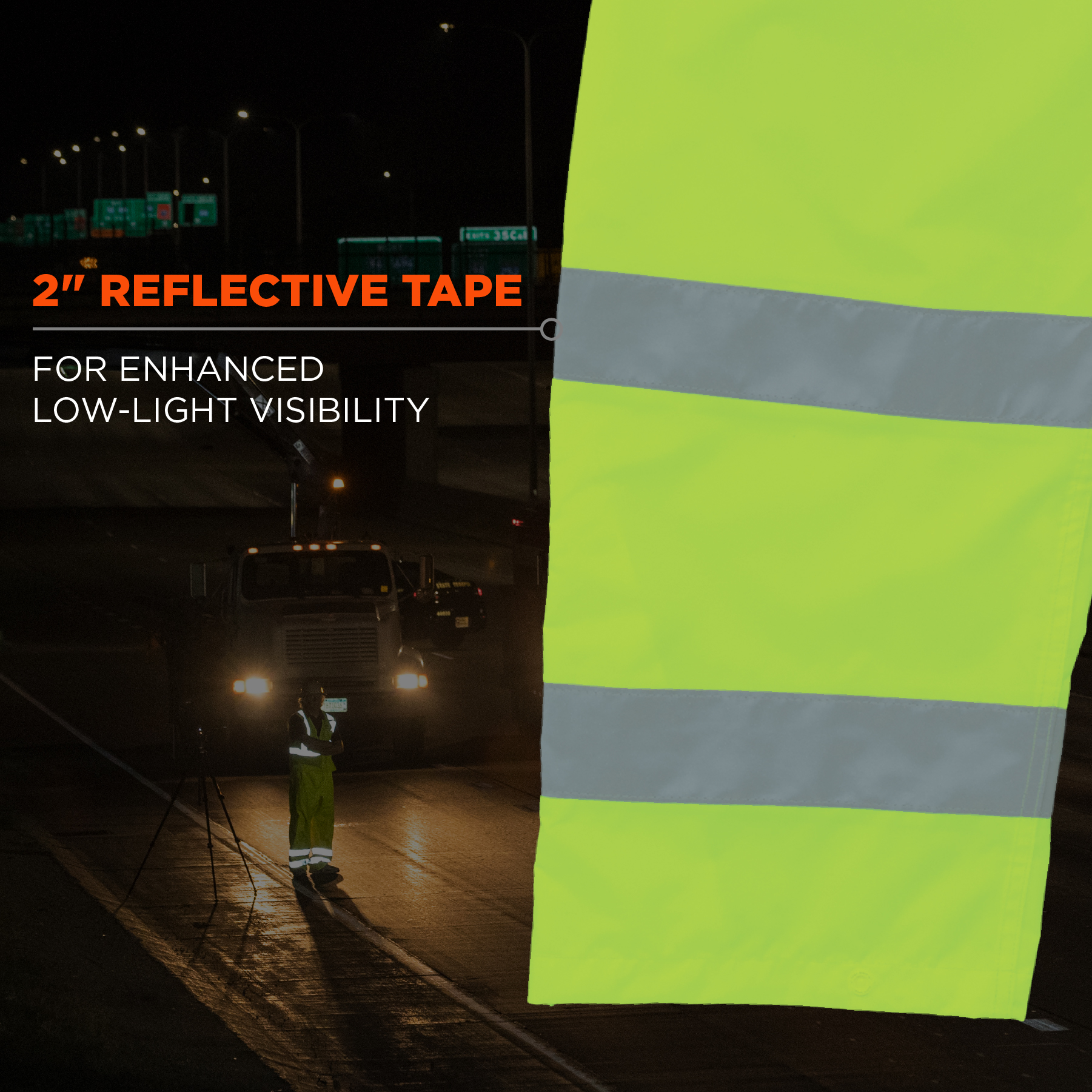 Small/Medium Ergodyne GloWear 8911 ANSI Two-Tone High Visibility Orange Reflective Safety Pants