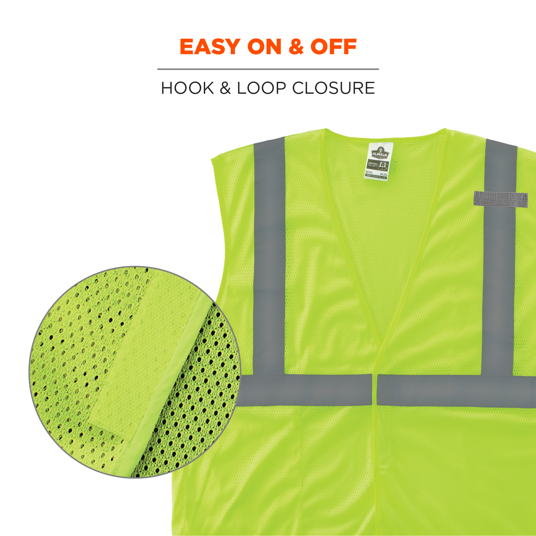 Mesh Hi-Vis Safety Vest - Single Size