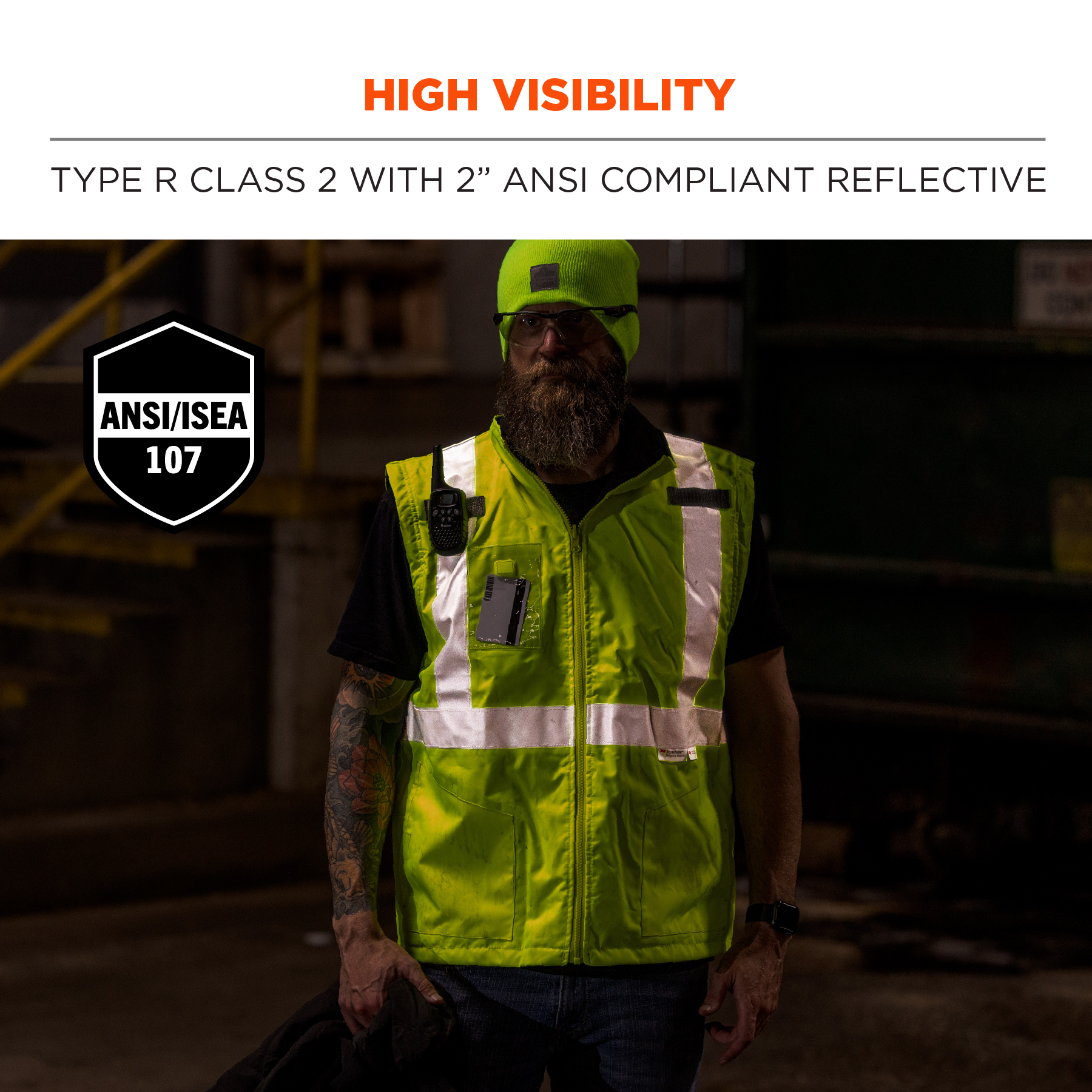 Hi-Vis Winter Jacket and Vest with Detachable Sleeves | Ergodyne