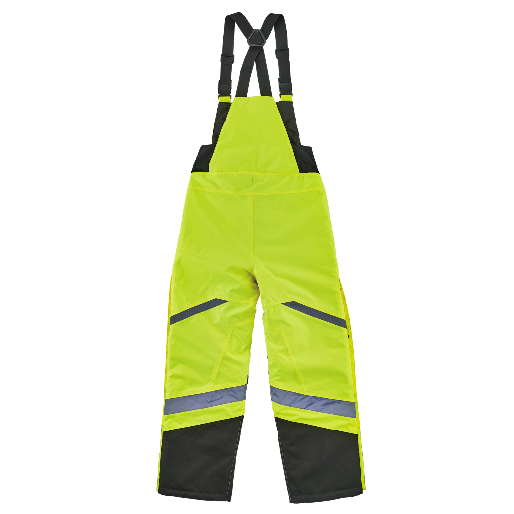 RefrigiWear High Visibility Hi Vis ANSI Class E, Insulated Softshell High  Bib Work Overalls (Lime, 4X-Large)