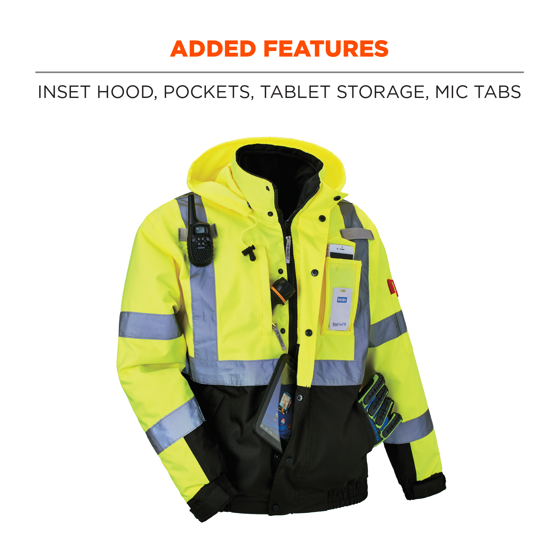 Bomber Jacket - Hi-Vis Yellow