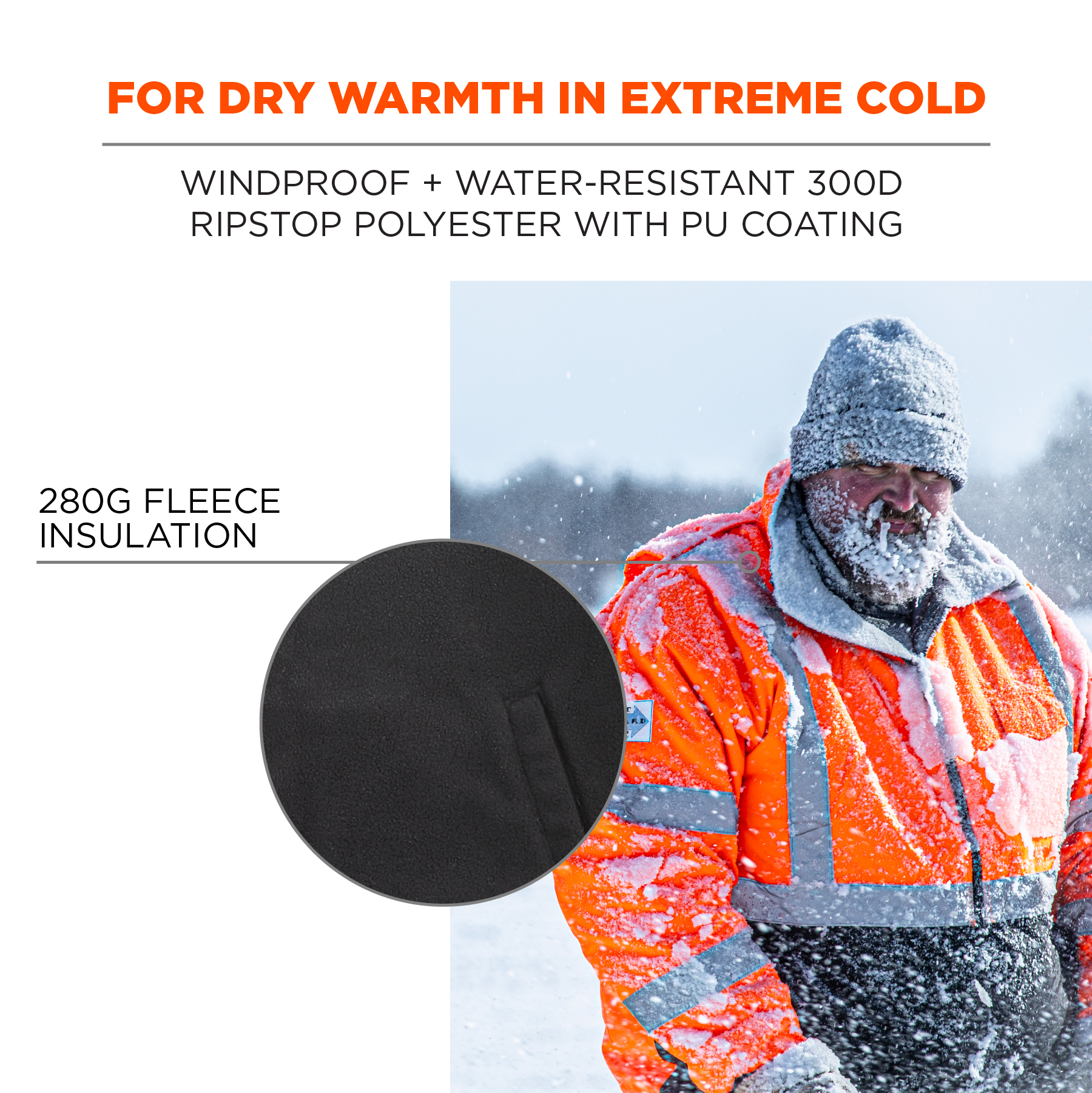 4-in-1 Hi-Vis Winter Bomber Jacket | Ergodyne