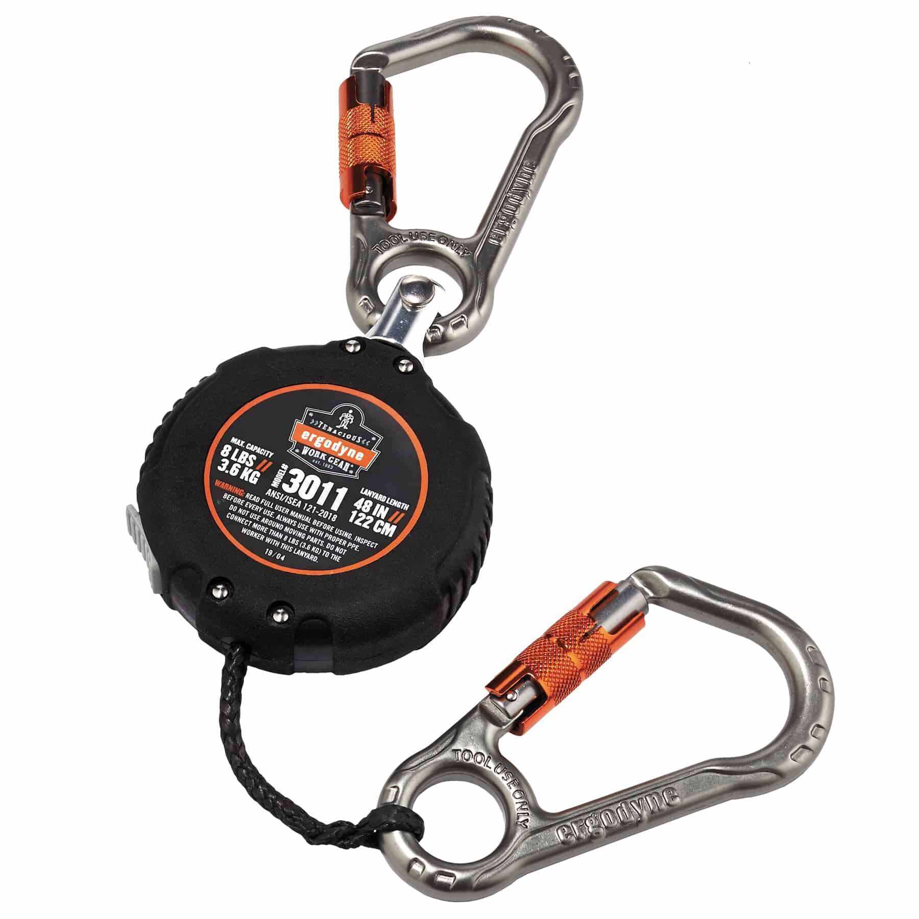 Squids 3011 Retractable Tool Lanyard with Carabiner Mount