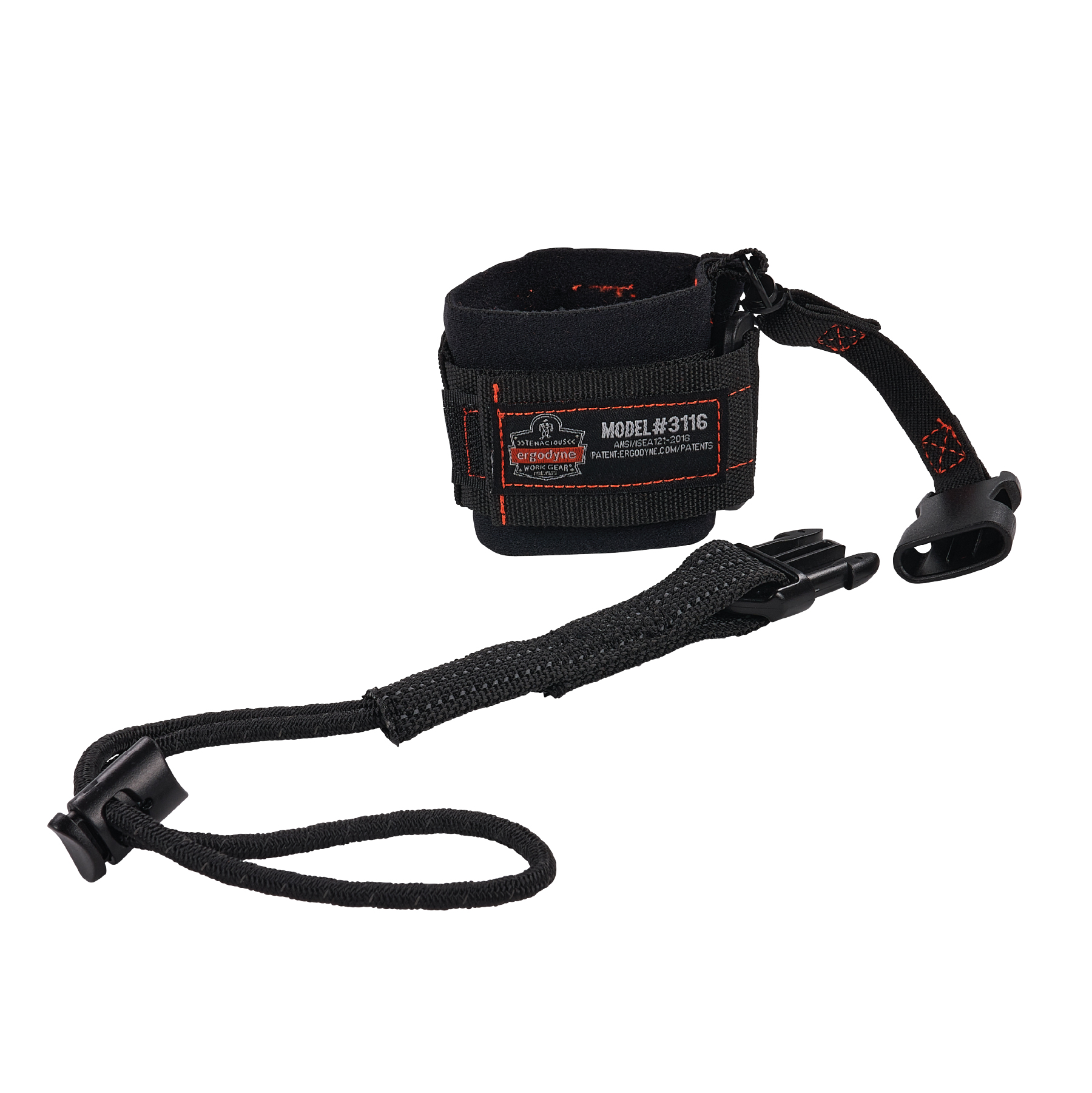 Ergodyne Squids 3105 Single Carabiner Tool Lanyard - Black