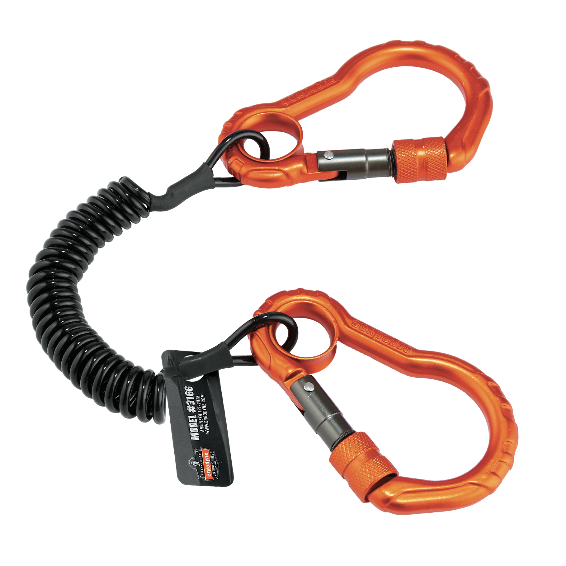 Ergodyne Squids 3110F(x) Tool Lanyard Dual Carabiner - Gray