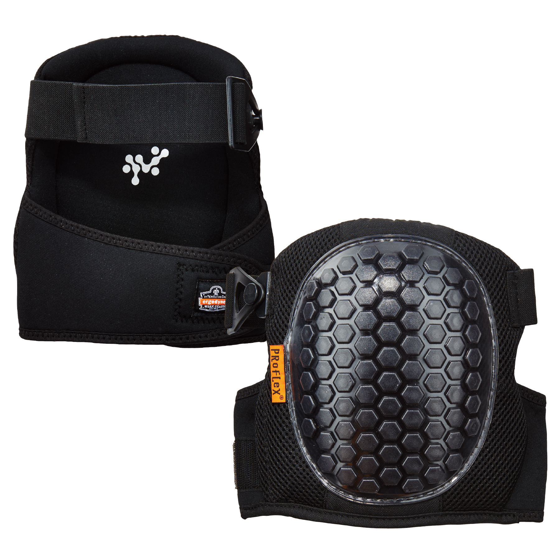 Lightweight Gel Knee Pads - Rounded Hard Cap