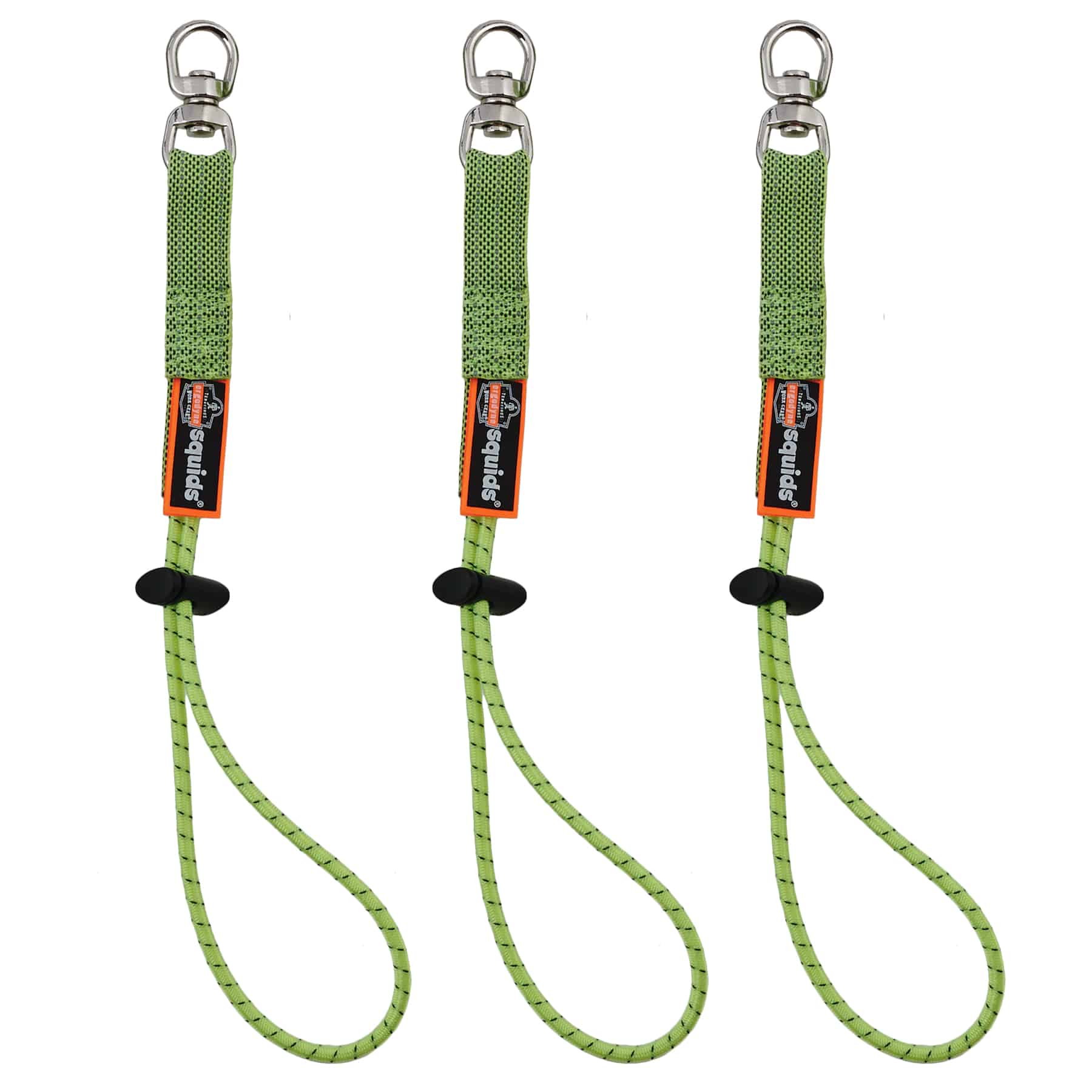 Squids 3713 Elastic Tool Tether Attachment - Loop Tool Tails™ Swivel - 10lbs (3-Pack)