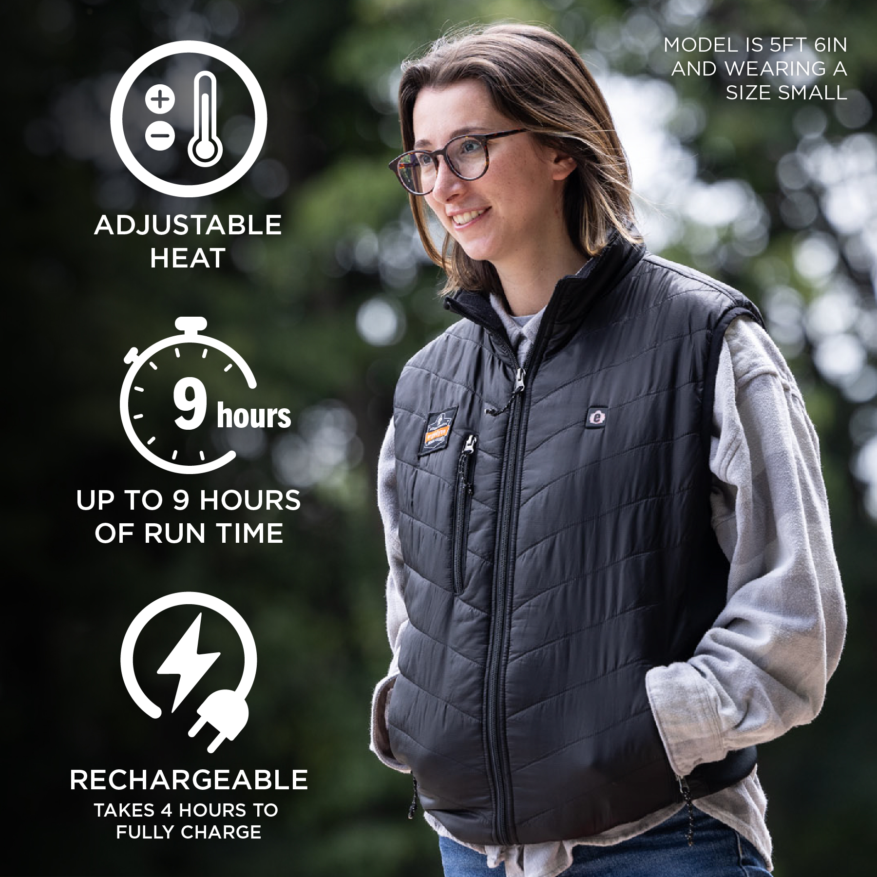 FNDN Heated LED Athletic Jacket with Built-In Heated Gloves - The