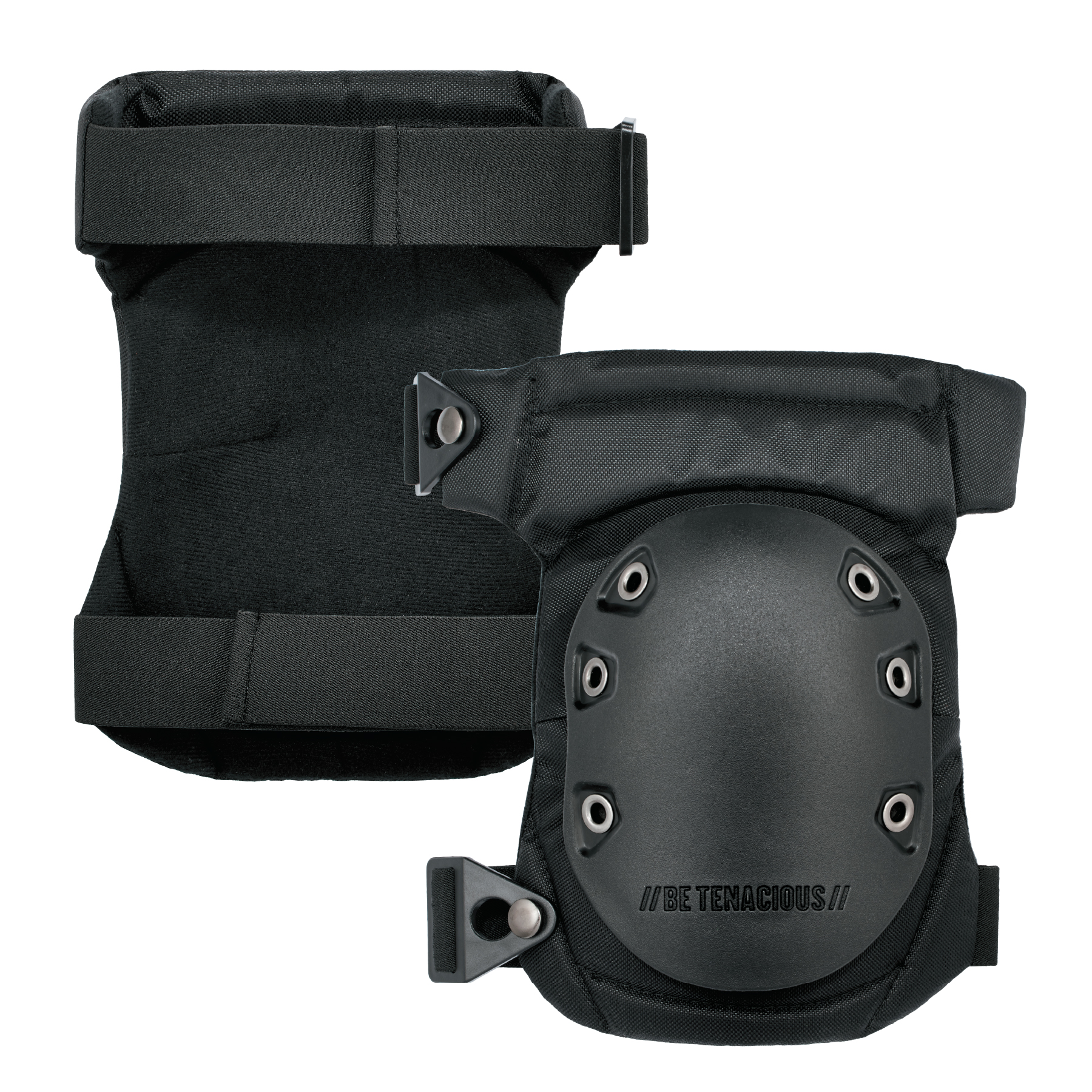 Hard Shell Hinged Knee Pads - Non-Marring Rubber Cap