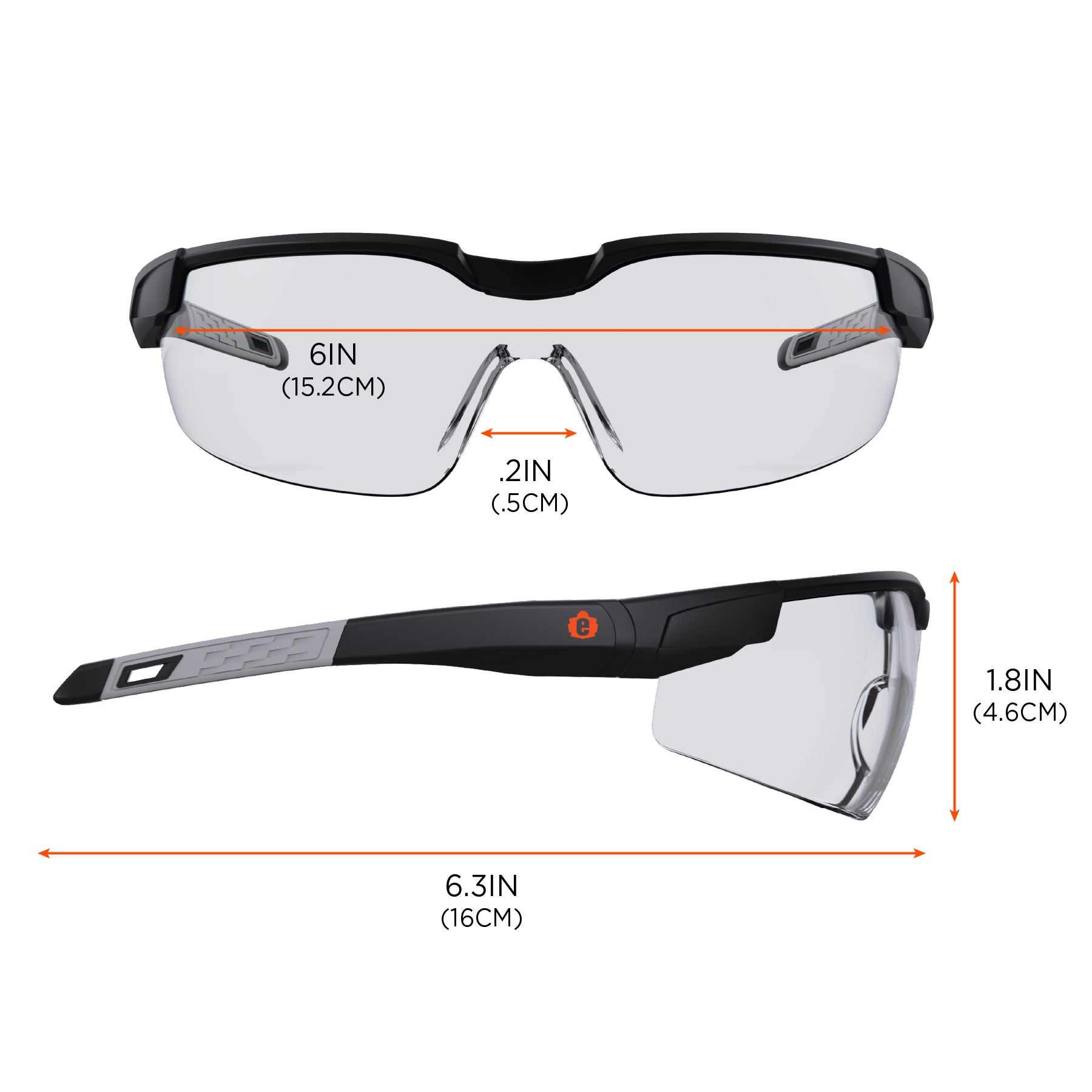 Safety Glasses with Adjustable Temples Ergodyne