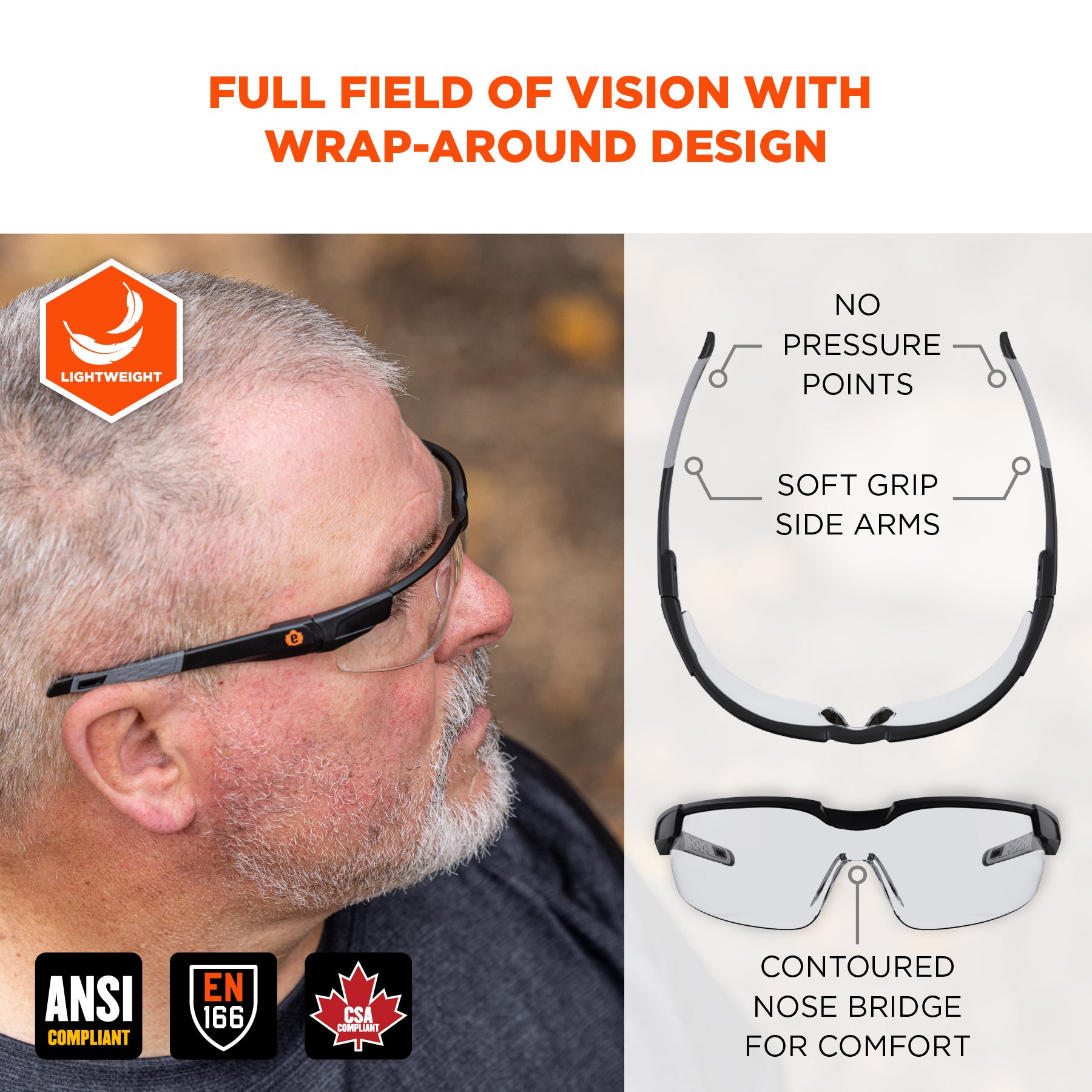 Enhanced AntiFog & ScratchResistant Safety Glasses with Adjustable
