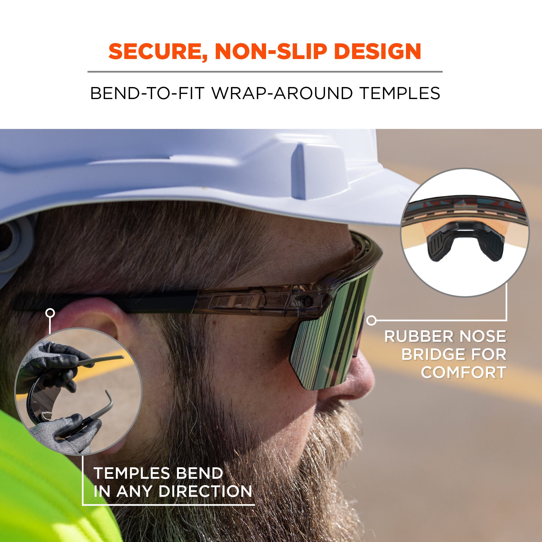 Dellenger Safety Glasses with Adjustable Temples