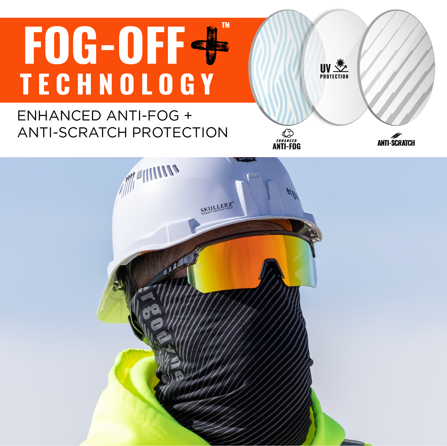 Anti-Fog Safety Glasses, Mirror Lens