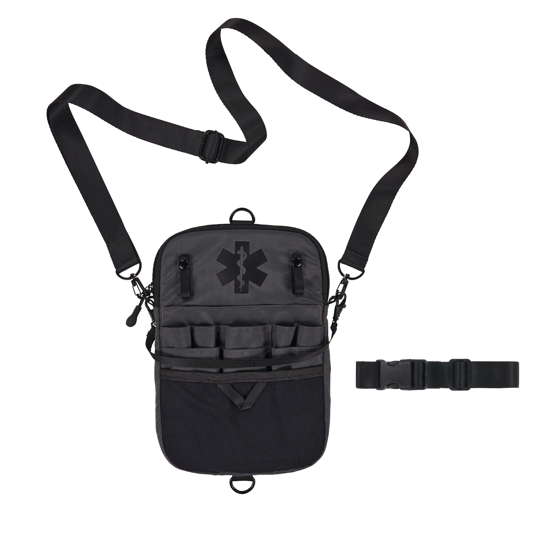 Black Fanny Pack Belt Bag: Murse Man Purse