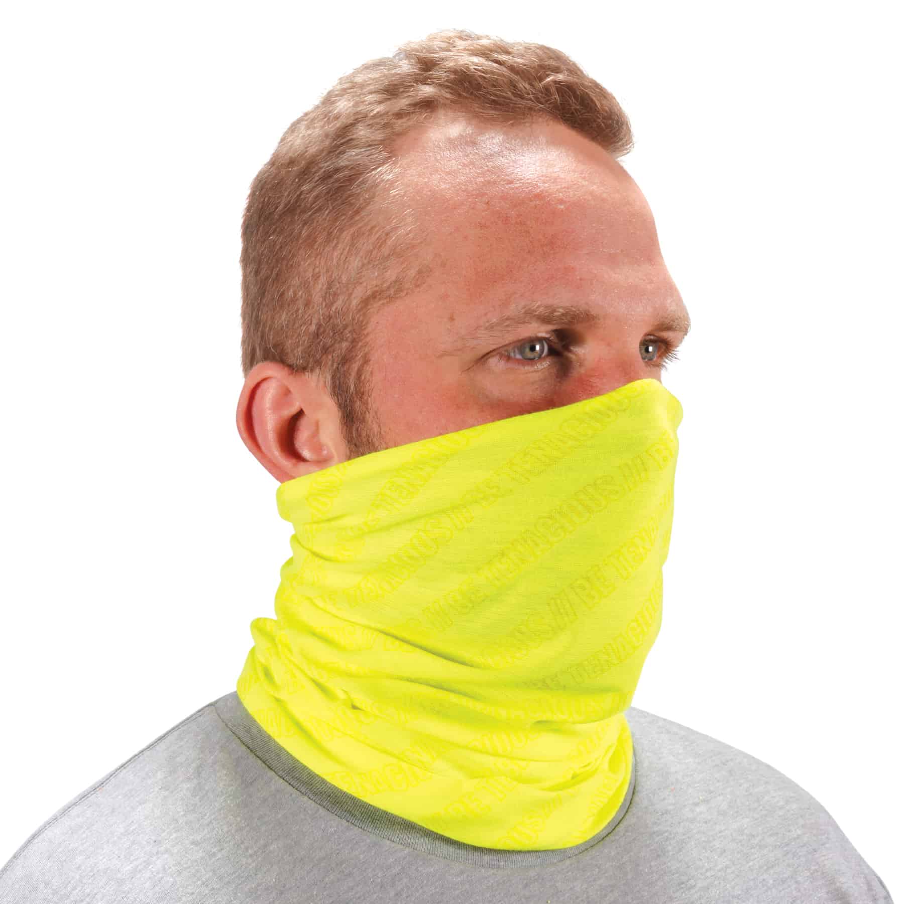 Green Yellow Hi Vis Safety Reflective Scarf Outdoor Sports Active PPE 