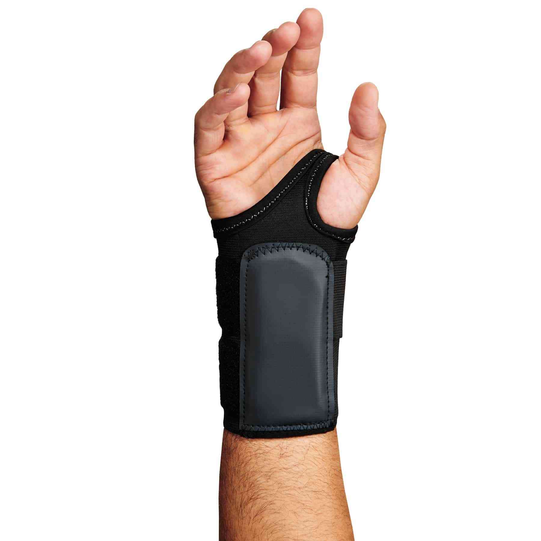 Black Small Ergodyne ProFlex 4010 Double-Strap Left Wrist Support