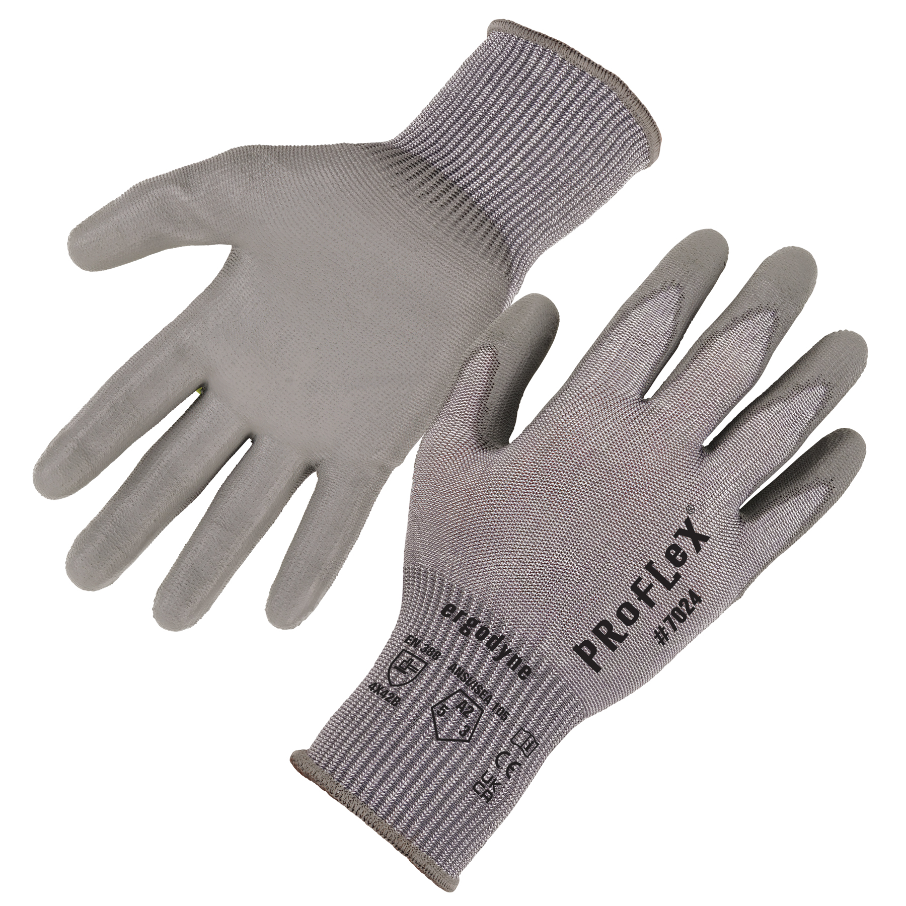 ESD Cut Resistant Gloves: Fingertip Coated, XS-2XL, TEC-GL2500T