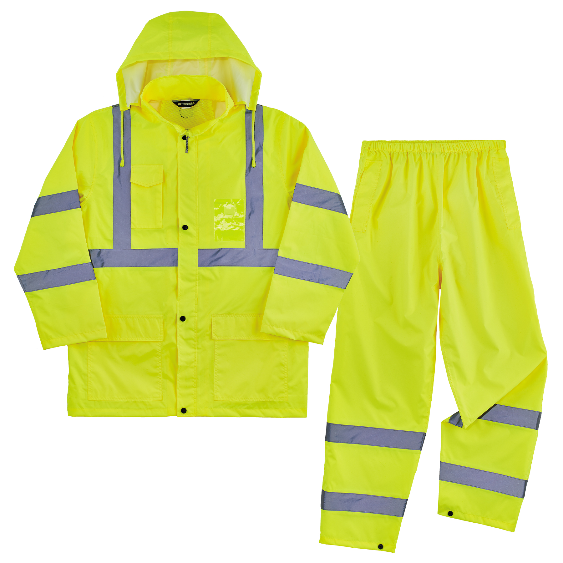 Unisex High Visibility Safety Work Vest Shirt Hooded Coat Pants Reflective Tape 