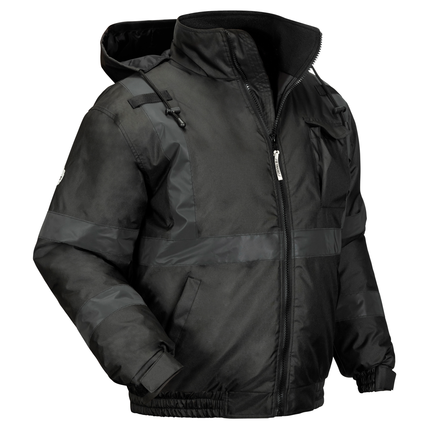 ANSI Compliant Ergodyne GloWear 8379 High Visibility Reflective Winter Bomber Jacket Zip Out Fleece Liner