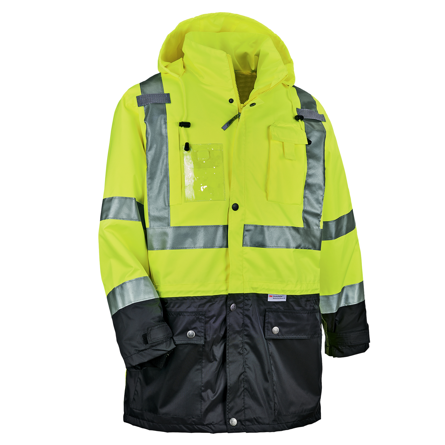 Lime Medium Ergodyne GloWear 8392 ANSI High Visibility Reflective Zipper Hoodie Sweatshirt 