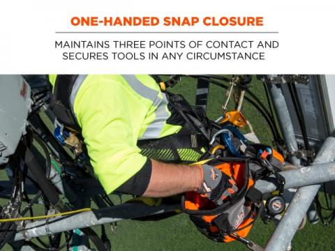 One handed snap closure 5527
