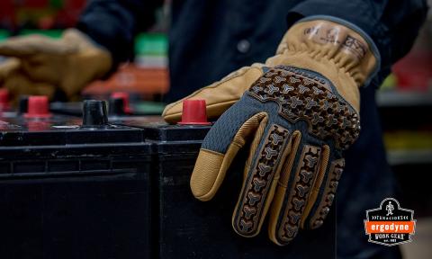 Leather impact gloves