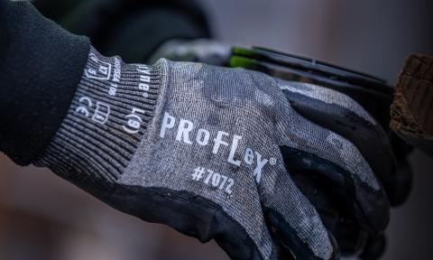 Close up of work gloves