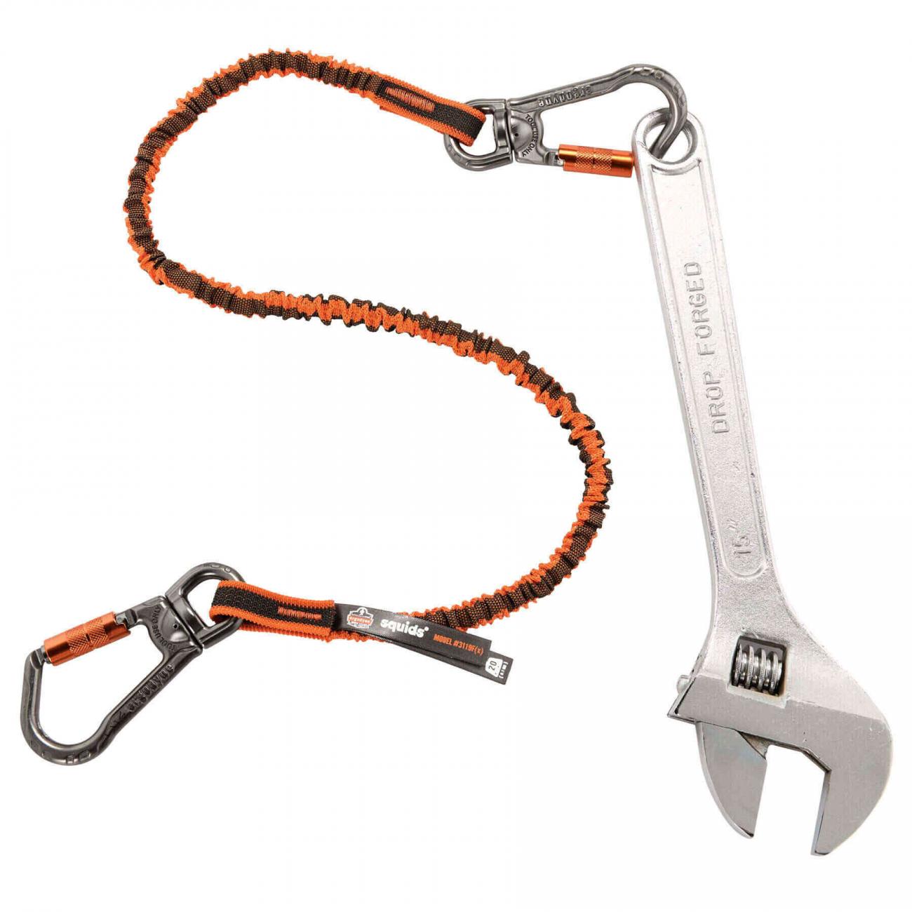 Tool Lanyard TripleLocking Dual Carabiner with Swivel 25lbs Ergodyne