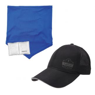 Cooling neck gaiter and hat
