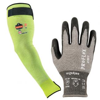 Cut-resistant arm sleeve and glove