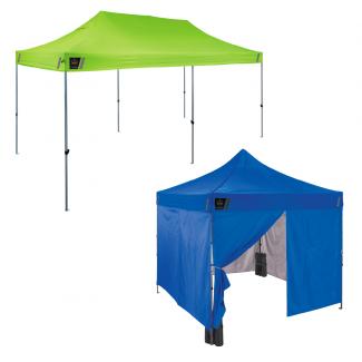 Two pop-up tents