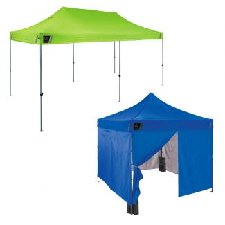 Two pop-up tents