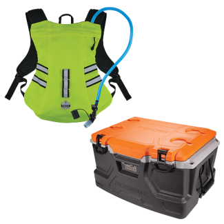 Chill-Its 5160 Hydration Pack and Chill-Its 5171 Hard-Sided 48 Quart Cooler