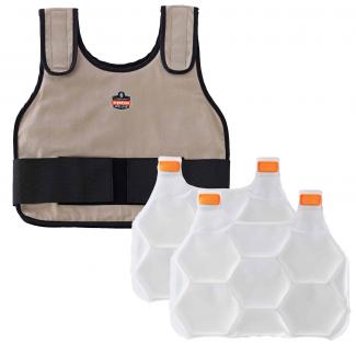 Chill-Its 6230 Standard Phase Change Cooling Vest with Rechargeable Ice Packs